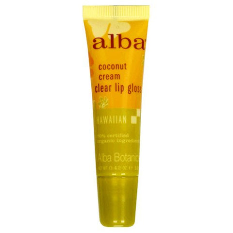 Alba Botanica Hawaiian Clear Lip Glosses Coconut Cream 12/.42 OZ