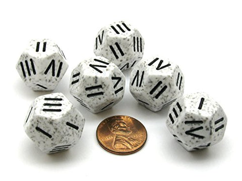 Speckled Roman Arctic Camo d4 12-sided Die