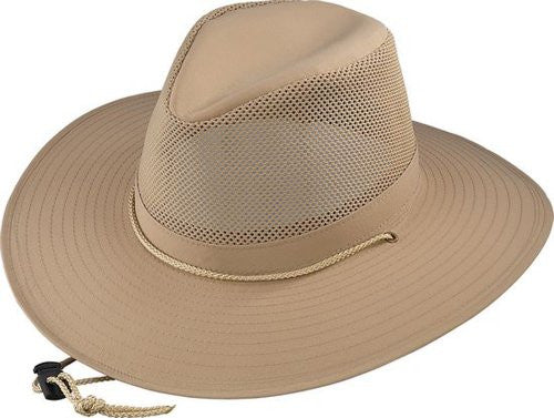 Aussie Crushable - SPF 50+ Fabric w/ Mesh,3 in Brim & Cool Max Sweat, Olive, XX-Large