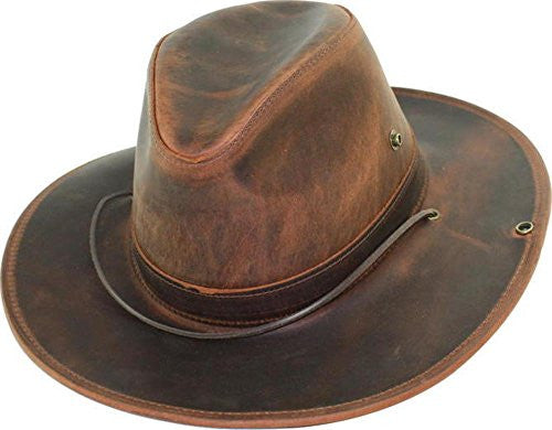 Aussie - F/G Oiled Pull-up Snap Up Side, Brown, Large