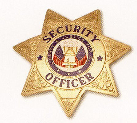 7 Point Star Badge - Security Officer - Breast Badge - Gold