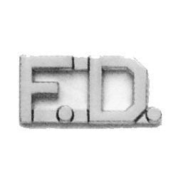 1/2" F.D. Letters Collar Brass - Nickel, 2/pk