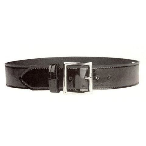 Garrison belt 1-3/4" black high gloss - Nickel Buckle, 48"