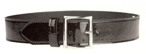 Garrison belt 1-3/4" black high gloss - Nickel Buckle, 38"