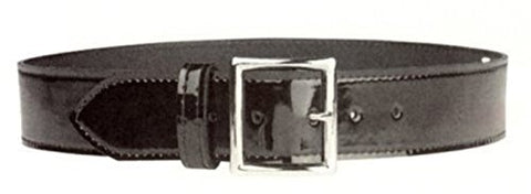 Garrison belt 1-3/4" black high gloss - Nickel Buckle, 50"