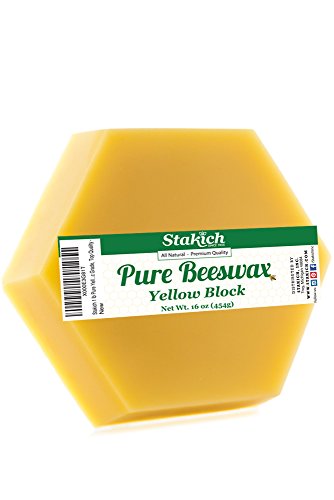 1lb yellow beeswax block