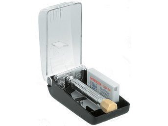 Safety Razors MERKUR PROGRESS with adjustable blade system, chrome-plated, in plastic case, with 10 blades