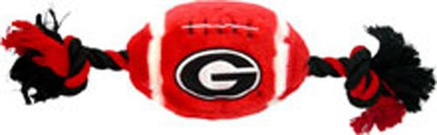 Georgia Bulldogs Plush Football Dog Toy