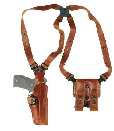 Vertical Shoulder Holster System (Tan, Ambidextrous, S&W - L FR 686 6-Inch)