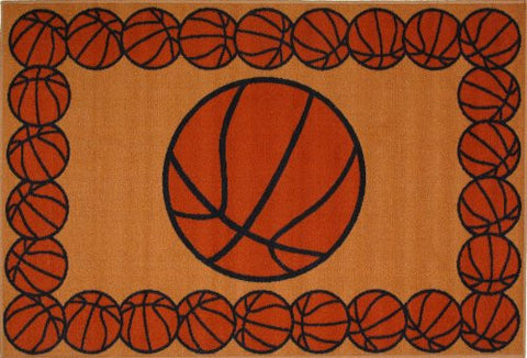 Fun Rugs FT-93 3958 Basketball Time Accent Rug, 39-Inch by 58-Inch