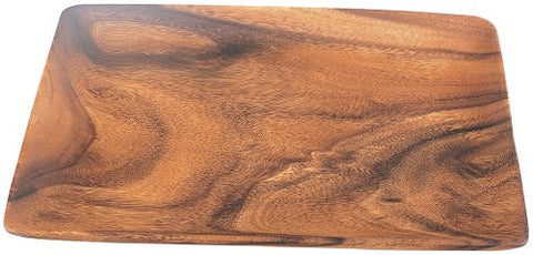 Acacia Wood Rectangle Tray, 12.5" x 9.5" x 0.75"
