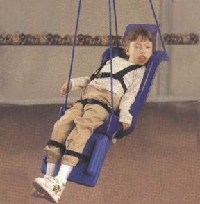 Full support swing seat with pommel, head and leg rest, small (child), with chain
