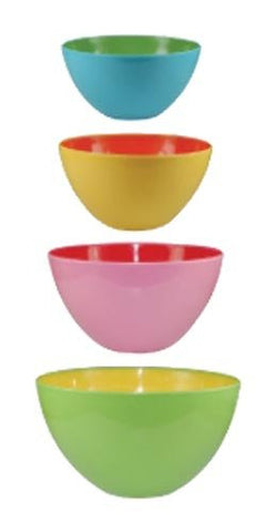 Dci Two Toned Mixing Bowls With Lids, Set of 4