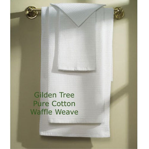 Classic Waffle Weave Bath Towel - White