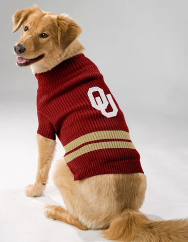Oklahoma Sooners Dog Sweater, x-small