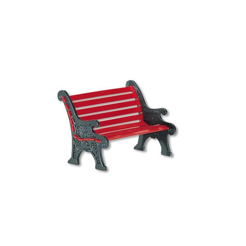 D56 VLG Red Wrought Iron Park Bench