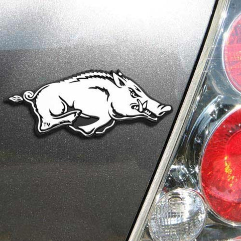 Arkansas Running Hog Shiny Chrome Emblem