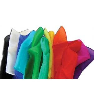 Assorted 12 inch Colored Silks- Professional Grade (12 Pack)