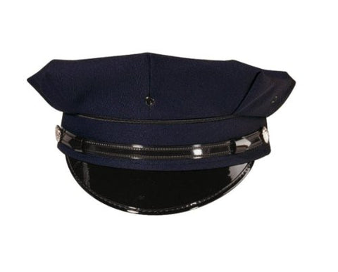 8PT Navy Blue Police/Security Cap - Size 7 1/4