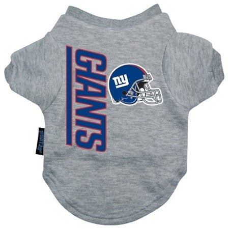 New York Giants Dog Tee Shirt, gray, small