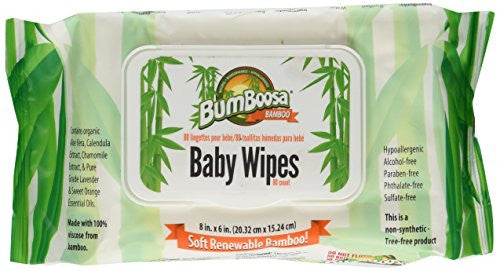 Bum Boosa Bamboo Baby Wipes, one pack of  80