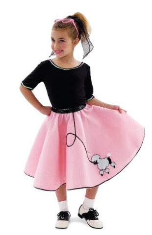 50's Poodle Skirt Set Top, Skirt & Scarf XL(12)