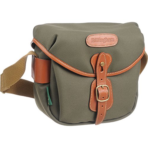 Hadley Digital Camera Bag - Sage FibreNyte/Tan Leather Trim, H 8 x L 9 x D 5.5”