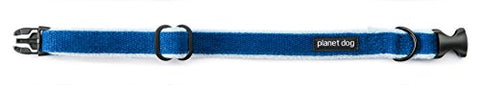 Cozy Hemp Adjustable Collar - Blue - Large