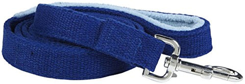 1" x 5" Natural Hemp Leash with Fleece Lined Handle - Blue
