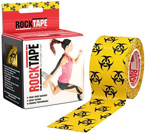Rocktape Kinesiology Tape for Athletes - 2 Inch x 16.4 Feet (Biohazard)