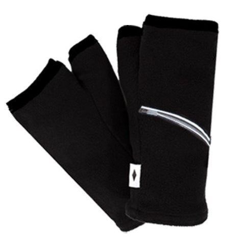 HyperReflect Hand Warmer, black, silver reflective trim; pocket