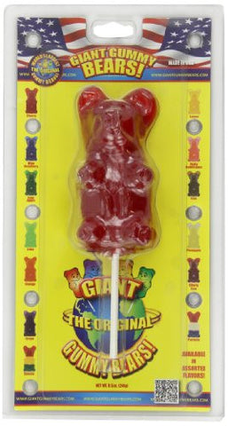 Giant Gummy Bear On A Stick Cherry