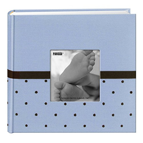 Baby Album - 2-up Embroidered Dot Blue