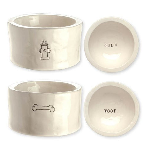 Dog Bowls “Gulp” + “Woof”, Set of 2