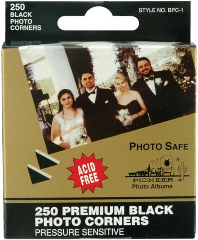 Black Photo Corners, 250 pcs