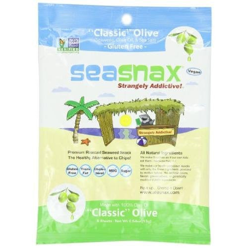 SeaSnax Roasted Olive Seaweed 5 Sheets -- 0.54 oz