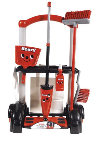 Henry Cleaning Trolley, Red and Black
