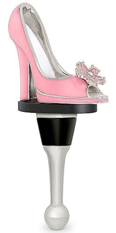 Epic Products Pretty In Pink Shoe Bottle Stopper, 4.25-Inch