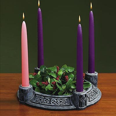 Celtic Advent Wreath -- Stone-look