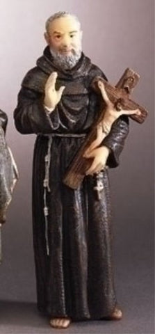 3.5" Padre Pio Figure, 3.75"h x 1.625"w x 1"d