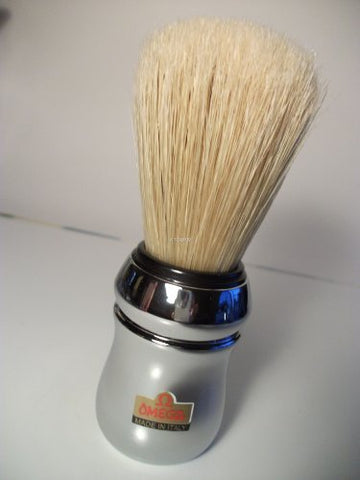 10083 Pure Bristle Shaving Brush, Plastic Handle, Chrome-Plated
