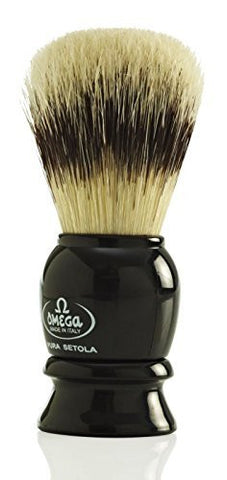 13522 Pure Bristle Shaving Brush, Plastic Handle, Black
