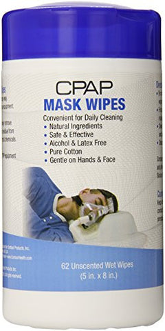 CPAP Comfort Aids, Contour CPAP Unscented Mask Wipes
