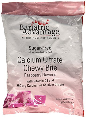 Calcium Citrate Chewy Bites Raspberry (60 per bag) 250mg