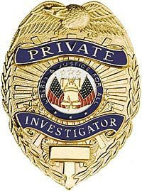 Private Investigator - Breast Badge - Gold