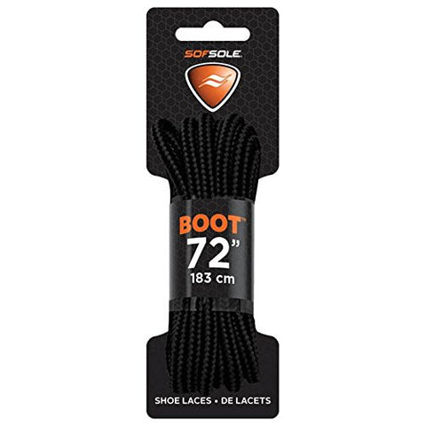 Boot Round Lace - Black Waxed 72-inch