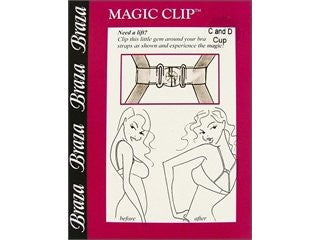 Braza Strap Accessories Magic Clip C & D Cup Clear (2 Pack)