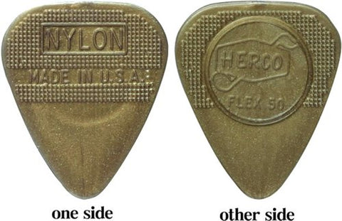 Nylon Flat Picks Flex 50 Medium Gold 100-pack