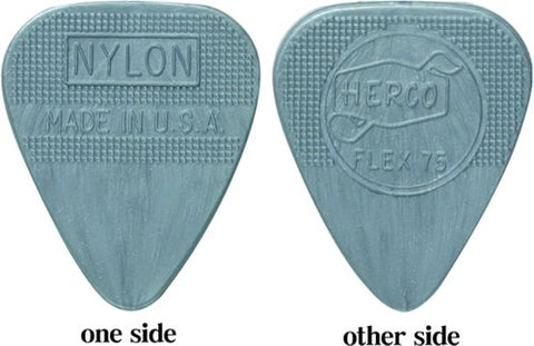 Nylon Flat Picks Flex 75 Heavy Silver 100-pack