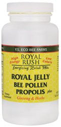 Royal Rush Powder / Energizing Drink Mix:    9,800 mg Royal Jelly + 5.0 oz.	powder